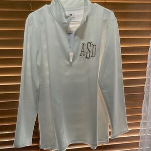 White Quarter-Zip Pullover